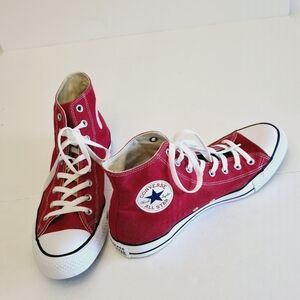 Converse All Star Chuck Taylor Red High Top Sneakers  Men's 11 Women's 13